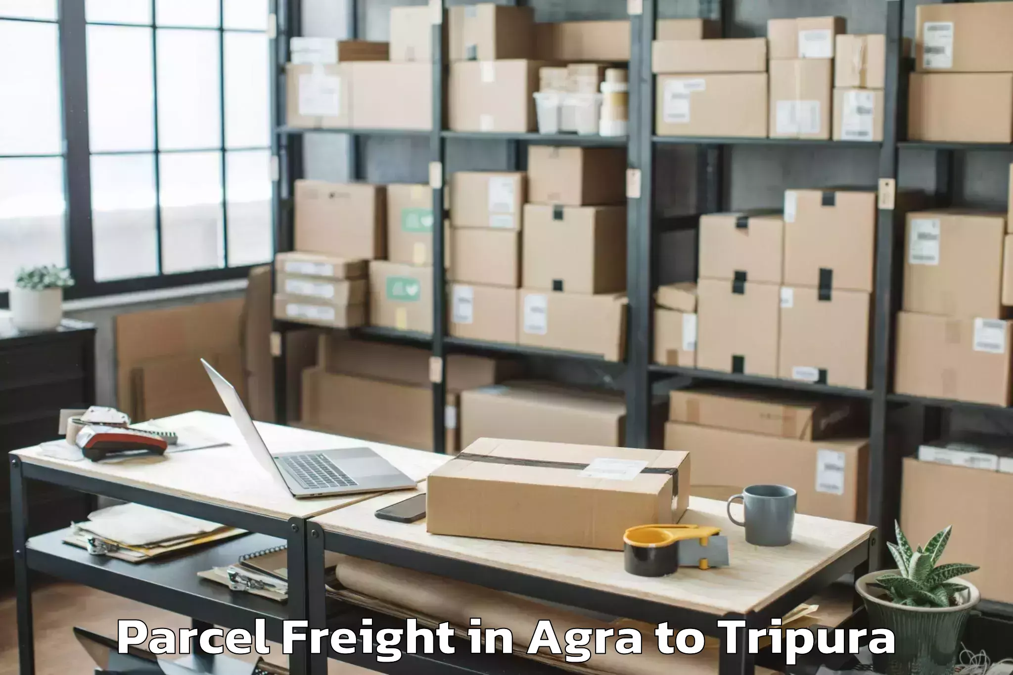 Easy Agra to Kailashahar Airport Ixh Parcel Freight Booking